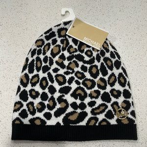 Michael Kors Leopard Beanie